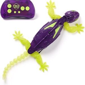 HEX BOTS Glow-in-The-Dark Gecko with Official Wall Climber Technology Purple